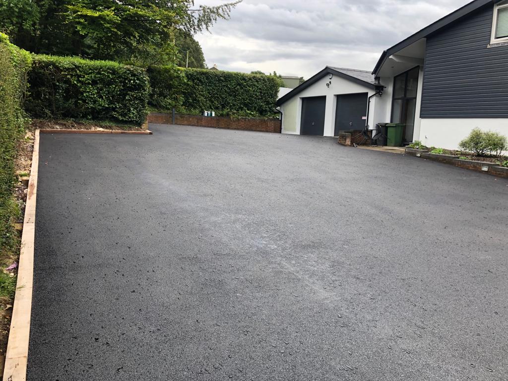 This is a photo of a asphalt driveway which is in the process of being installed by Camberwell Road Tech